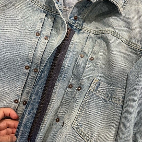 Free People Dillon jean jacket womens size‎ Size S - Picture 14 of 15